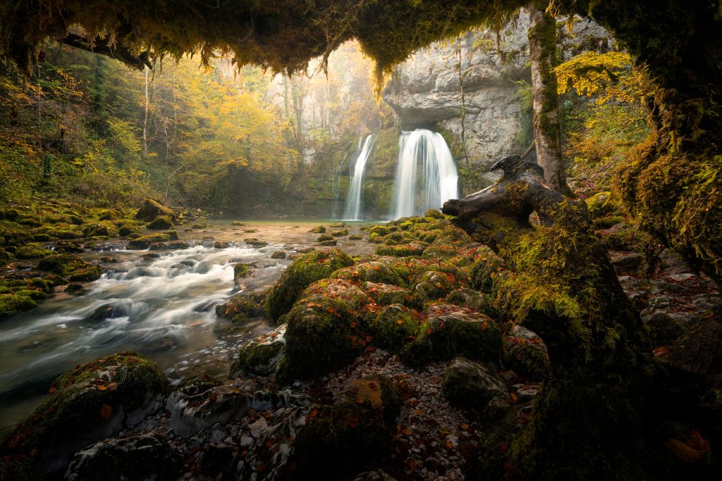 Jura-Frech-Alps-Combe-waterfall